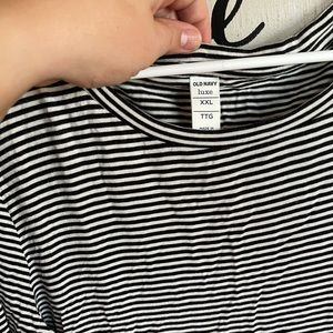 Black white striped Luxe Long sleeve XXL Old Navy